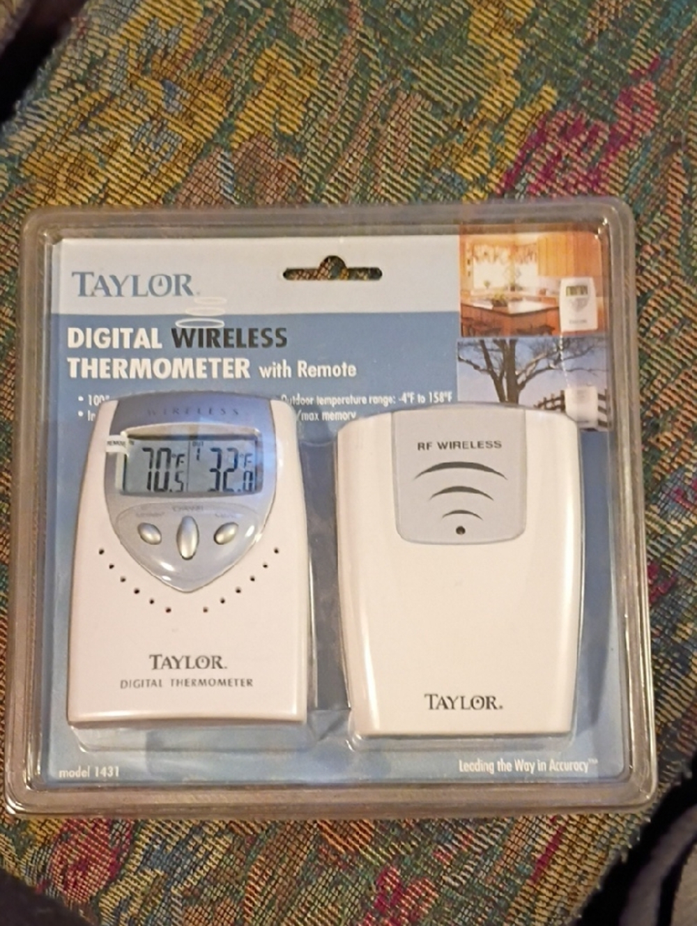 Taylor White Digital Wireless Thermometer with Remote Sensors